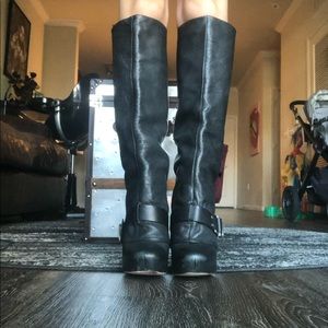 Vera Wang Lavender Tall Black Boots